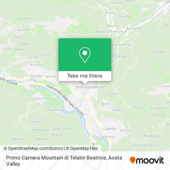 Primo Carnera Mountain di Telatin Beatrice map