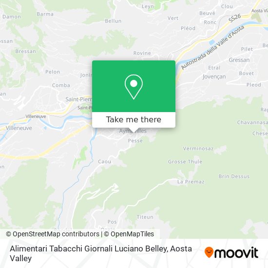 Alimentari Tabacchi Giornali Luciano Belley map
