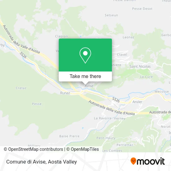 Comune di Avise map