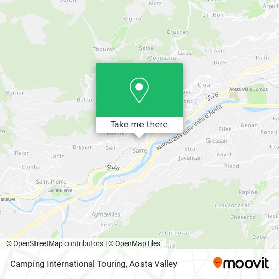 Camping International Touring map