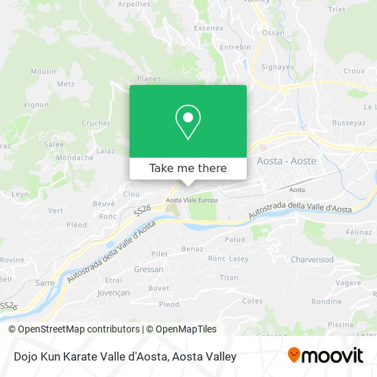 Dojo Kun Karate Valle d'Aosta map