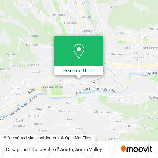 Casapound Italia Valle d' Aosta map