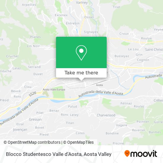 Blocco Studentesco Valle d'Aosta map