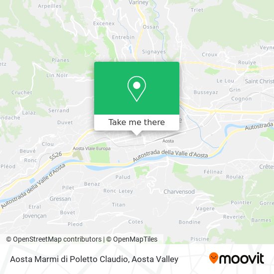 Aosta Marmi di Poletto Claudio map