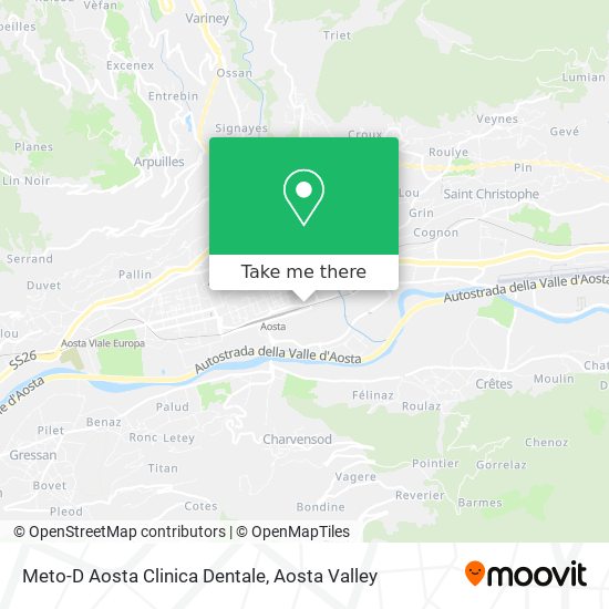 Meto-D Aosta Clinica Dentale map