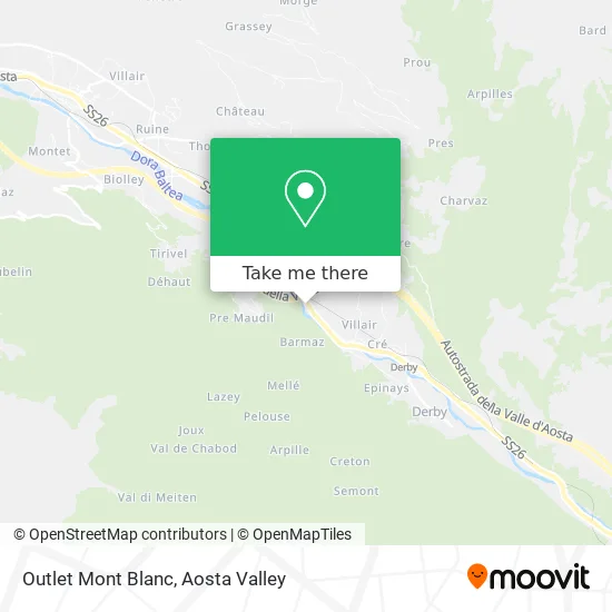 Outlet Mont Blanc map