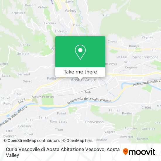 Curia Vescovile di Aosta Abitazione Vescovo map