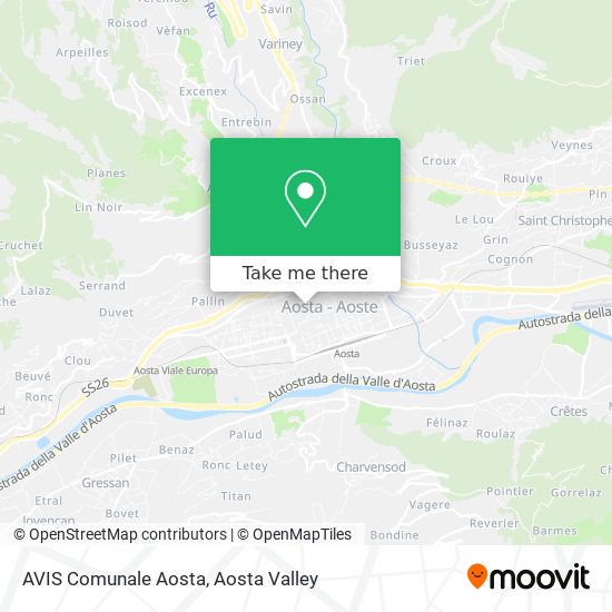 AVIS Comunale Aosta map