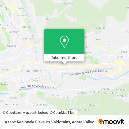 Assoc.Regionale Eleveurs Valdotains map