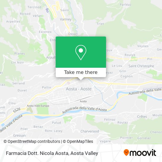 Farmacia Dott. Nicola Aosta map