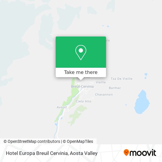 Hotel Europa Breuil Cervinia map