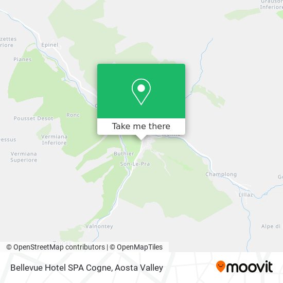 Bellevue Hotel SPA Cogne map