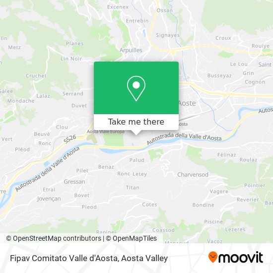 Fipav Comitato Valle d'Aosta map