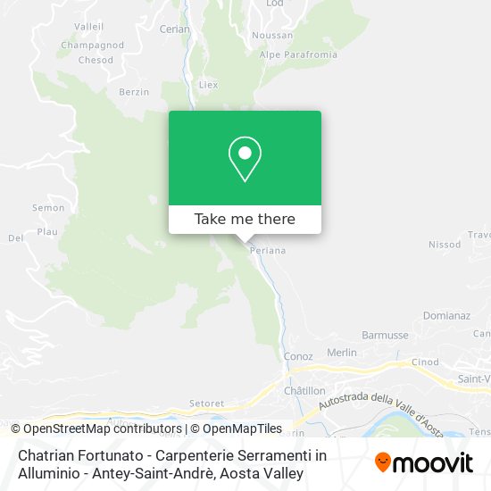 Chatrian Fortunato - Carpenterie Serramenti in Alluminio - Antey-Saint-Andrè map