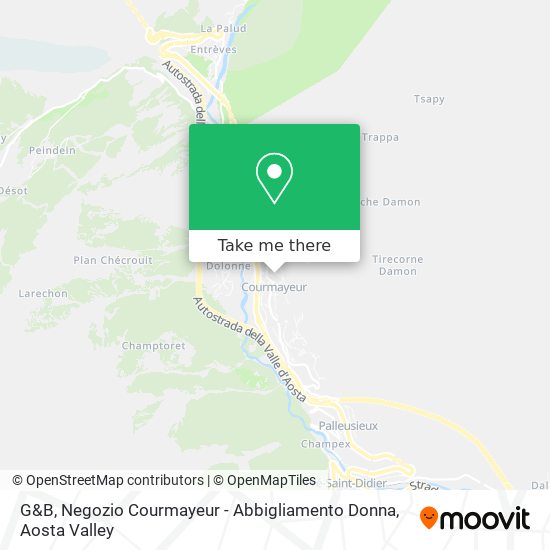 G&B, Negozio Courmayeur - Abbigliamento Donna map