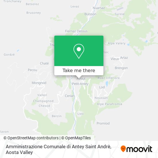 Amministrazione Comunale di Antey Saint Andrè map