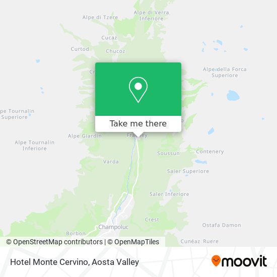 Hotel Monte Cervino map