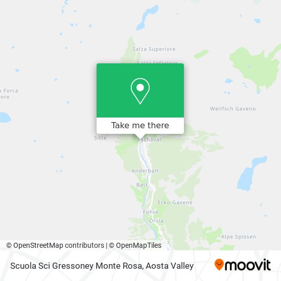 Scuola Sci Gressoney Monte Rosa map