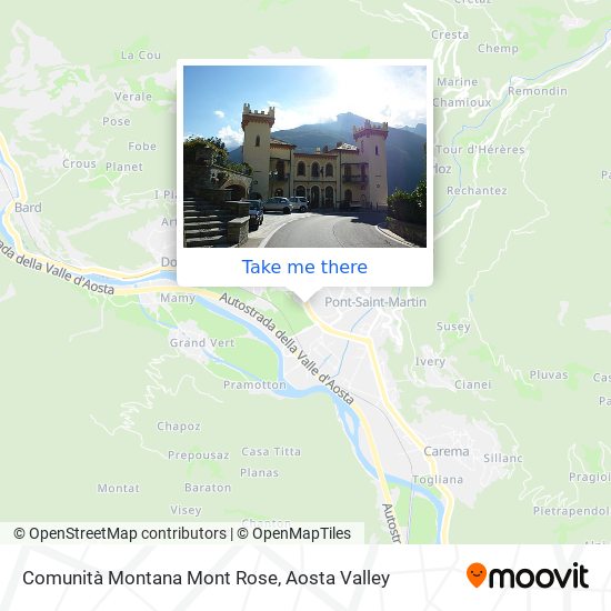 Comunità Montana Mont Rose map