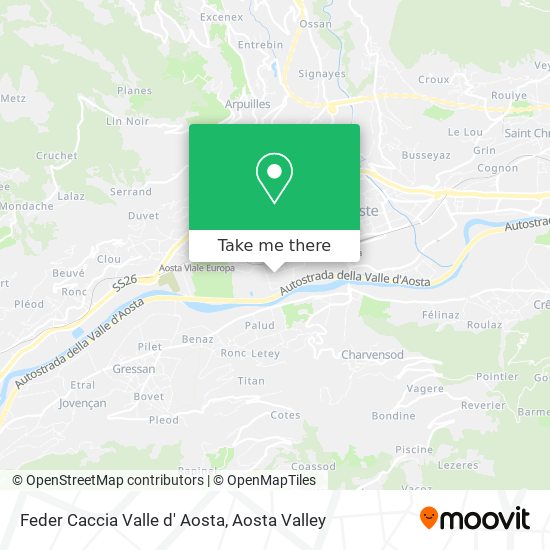 Feder Caccia Valle d' Aosta map