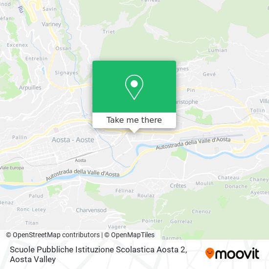 Scuole Pubbliche Istituzione Scolastica Aosta 2 map