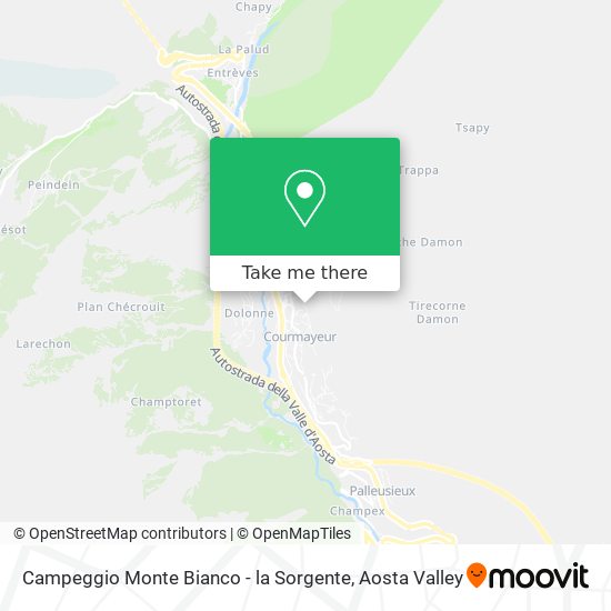 Campeggio Monte Bianco - la Sorgente map