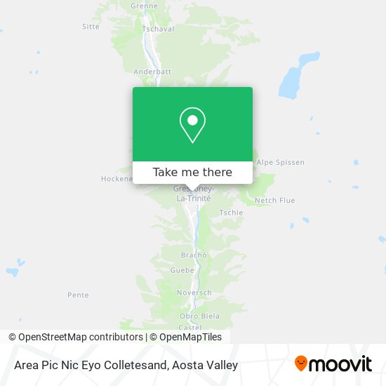 Area Pic Nic Eyo Colletesand map