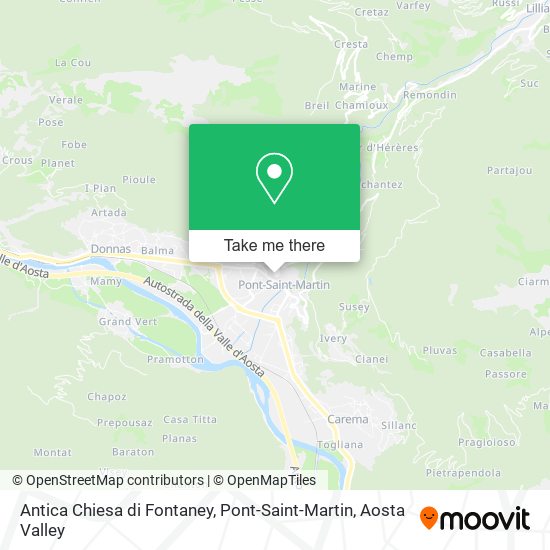 Antica Chiesa di Fontaney, Pont-Saint-Martin map