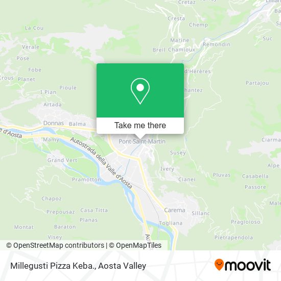Millegusti Pizza Keba. map