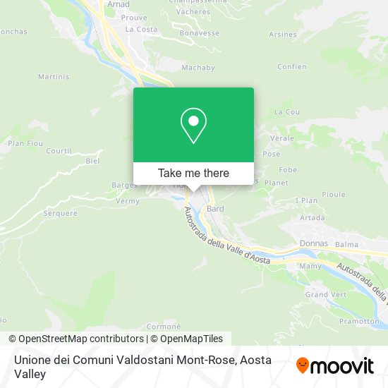 Unione dei Comuni Valdostani Mont-Rose map