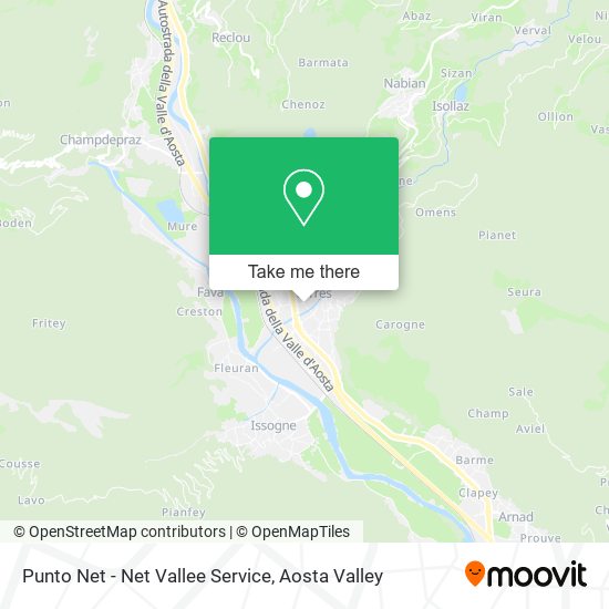 Punto Net - Net Vallee Service map