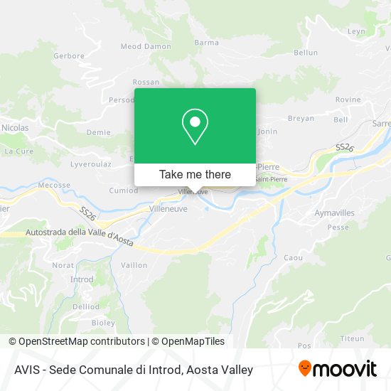 AVIS - Sede Comunale di Introd map