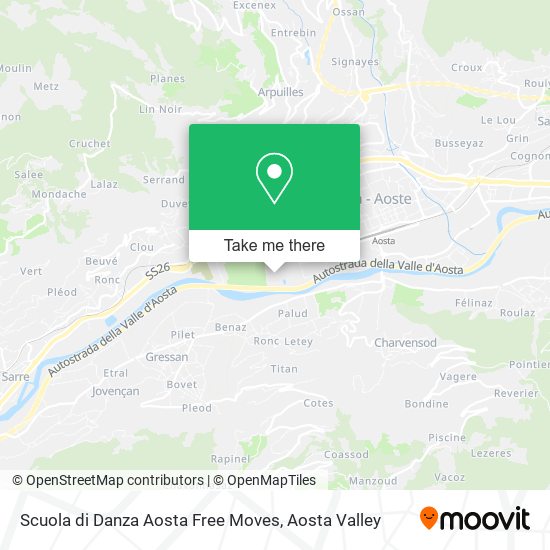 Scuola di Danza Aosta Free Moves map