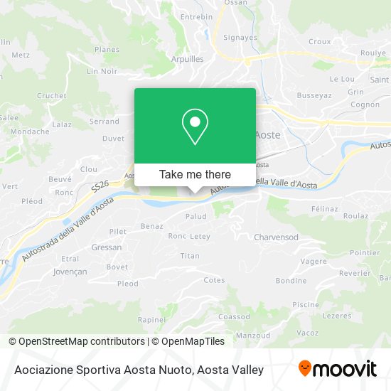 Aociazione Sportiva Aosta Nuoto map