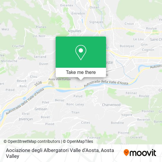 Aociazione degli Albergatori Valle d'Aosta map