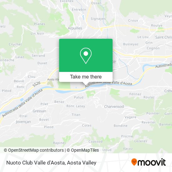 Nuoto Club Valle d'Aosta map