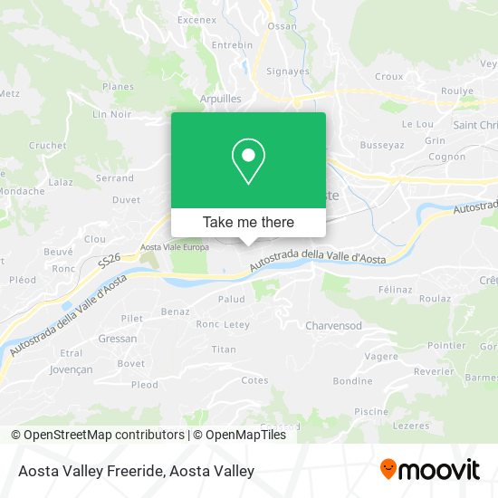 Aosta Valley Freeride map