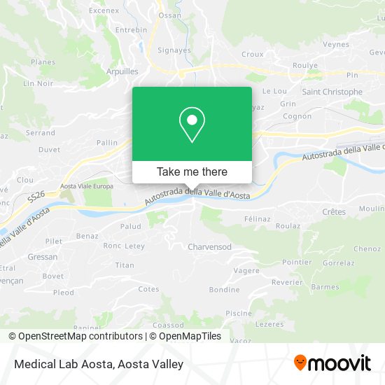 Medical Lab Aosta map