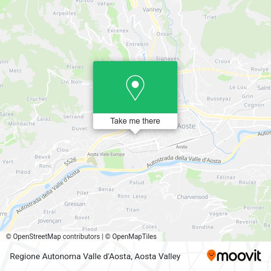 Regione Autonoma Valle d'Aosta map