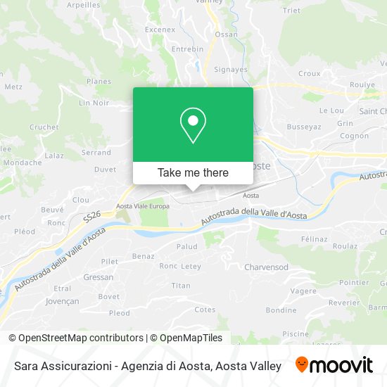 Sara Assicurazioni - Agenzia di Aosta map
