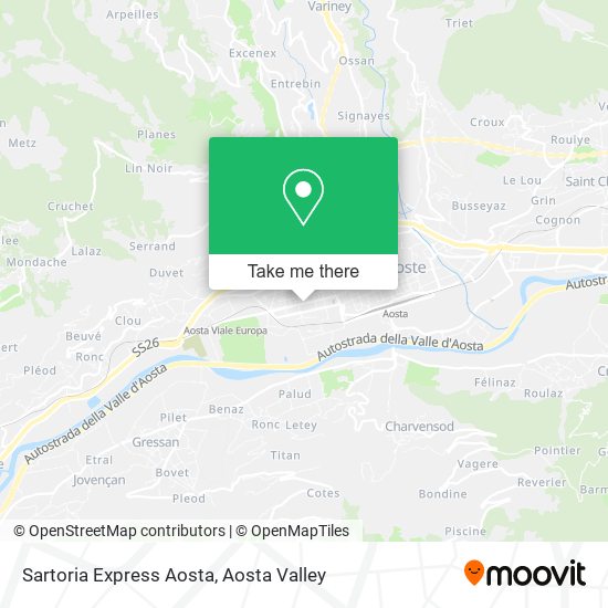 Sartoria Express Aosta map