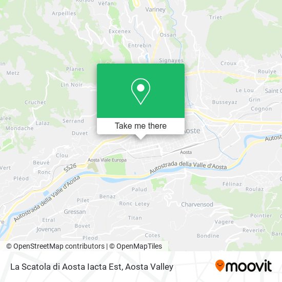 La Scatola di Aosta Iacta Est map