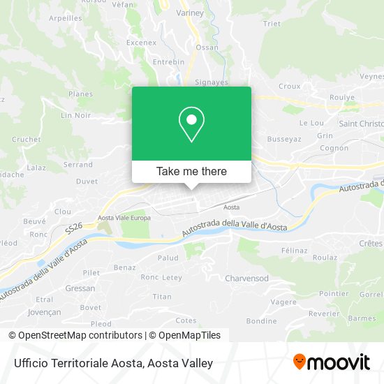 Ufficio Territoriale Aosta map