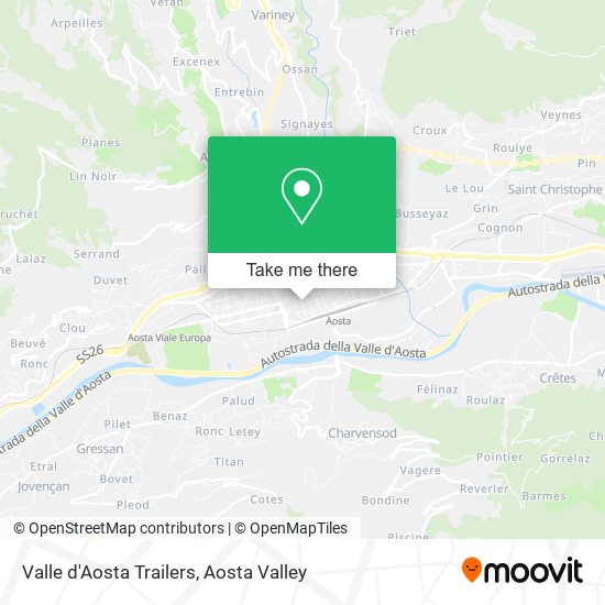 Valle d'Aosta Trailers map