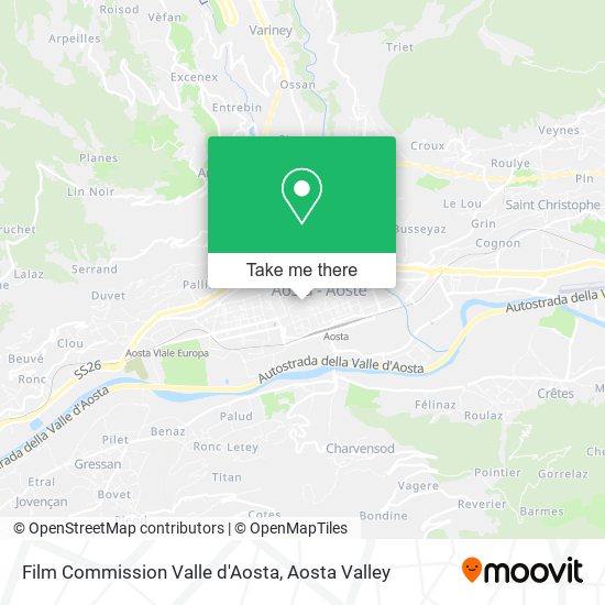 Film Commission Valle d'Aosta map
