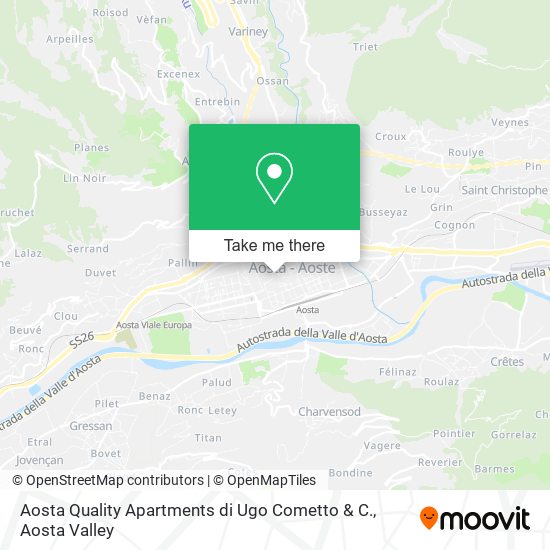 Aosta Quality Apartments di Ugo Cometto & C. map