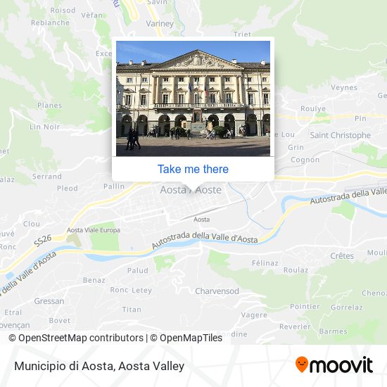 Municipio di Aosta map