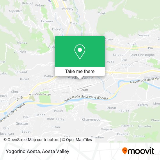 Yogorino Aosta map