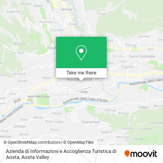 Azienda di Informazioni e Accoglienza Turistica di Aosta map