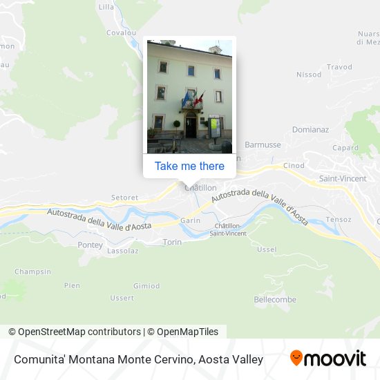 Comunita' Montana Monte Cervino map